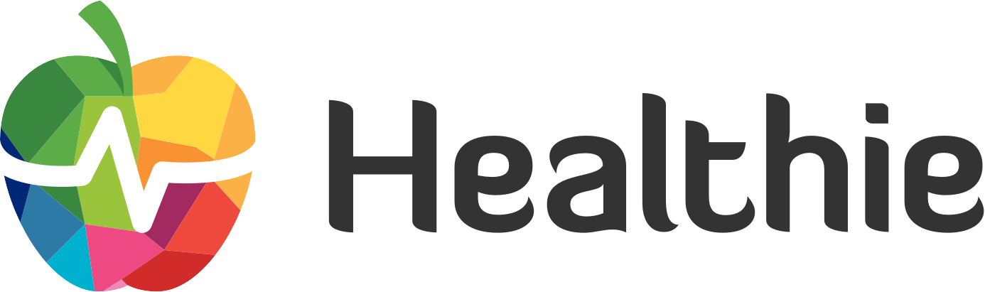 Healthie logo with multicolored apple